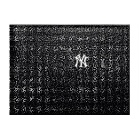 Обложка для студенческого билета с принтом New York Yankees в Тюмени, натуральная кожа | Размер: 11*8 см; Печать на всей внешней стороне | Тематика изображения на принте: baseball | fashion | game | glitch | new york | sport | бейсбол | игра | мода | нью йорк | спорт