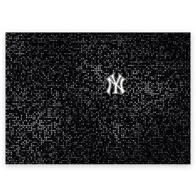 Поздравительная открытка с принтом New York Yankees в Тюмени, 100% бумага | плотность бумаги 280 г/м2, матовая, на обратной стороне линовка и место для марки
 | Тематика изображения на принте: baseball | fashion | game | glitch | new york | sport | бейсбол | игра | мода | нью йорк | спорт