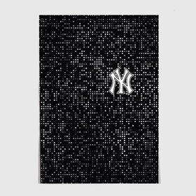 Постер с принтом New York Yankees в Тюмени, 100% бумага
 | бумага, плотность 150 мг. Матовая, но за счет высокого коэффициента гладкости имеет небольшой блеск и дает на свету блики, но в отличии от глянцевой бумаги не покрыта лаком | baseball | fashion | game | glitch | new york | sport | бейсбол | игра | мода | нью йорк | спорт