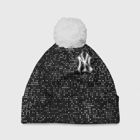 Шапка 3D c помпоном с принтом New York Yankees в Тюмени, 100% полиэстер | универсальный размер, печать по всей поверхности изделия | baseball | fashion | game | glitch | new york | sport | бейсбол | игра | мода | нью йорк | спорт
