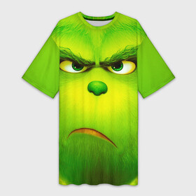 Платье-футболка 3D с принтом Гринч 3D  The Grinch в Тюмени,  |  | the grinch | гринч | для детей | мультфильм | рождество