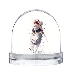 Снежный шар с принтом Принцесса Мононоке в Тюмени, Пластик | Изображение внутри шара печатается на глянцевой фотобумаге с двух сторон | аниме | мой сосед тоторо | небесный замок лапута | хаяо миядзаки