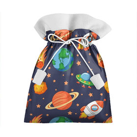 Подарочный 3D мешок с принтом Космическое путешествие в Тюмени, 100% полиэстер | Размер: 29*39 см | арт | астероид | астероиды | звезда | звёзды | земля | космос | планета | планеты | ракета | ракеты | рисунок | сатурн | фобас