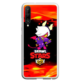 Чехол для Honor P30 с принтом Brawl Stars Колетта Демон в Тюмени, Силикон | Область печати: задняя сторона чехла, без боковых панелей | bibi | crow | koletta | leon | nita | sandy | wings | бравл старс | герои | девочкам | демон | детям | дьявол | звезда | звездные | колетт | крылья | леон | логотипы игр | огненный | огонь | пламя | рога | сенди | трикси