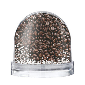 Снежный шар с принтом кофе в Тюмени, Пластик | Изображение внутри шара печатается на глянцевой фотобумаге с двух сторон | coffee | зерна | зерна кофе | кофе | кофейные зерна