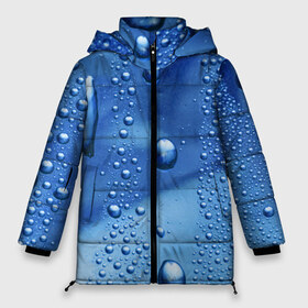Женская зимняя куртка 3D с принтом Капли дождя в Тюмени, верх — 100% полиэстер; подкладка — 100% полиэстер; утеплитель — 100% полиэстер | длина ниже бедра, силуэт Оверсайз. Есть воротник-стойка, отстегивающийся капюшон и ветрозащитная планка. 

Боковые карманы с листочкой на кнопках и внутренний карман на молнии | abstract | brand | geometry | sport | texture | абстракция | бренд | брызги | вода | геометрия | дождь | капли | капли дождя | классика | летние | минимализм | модные | популярные иллюстрации | потеки