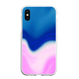 Чехол для iPhone XS Max матовый с принтом Воздушный Крем в Тюмени, Силикон | Область печати: задняя сторона чехла, без боковых панелей | blue | cream | gradient | pink | абстрактный | абстракция | вода | волны | гламур | градиент | девочкам | зефирка | краска | краски | красочный | море | мороженое | небеса | нежные | пастельные | перламутровый
