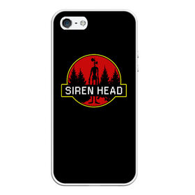 Чехол для iPhone 5/5S матовый с принтом Siren Head в Тюмени, Силикон | Область печати: задняя сторона чехла, без боковых панелей | 