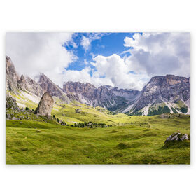Поздравительная открытка с принтом Горы в Тюмени, 100% бумага | плотность бумаги 280 г/м2, матовая, на обратной стороне линовка и место для марки
 | Тематика изображения на принте: гора | горы | луг | луга | небеса | небо | облака | облако | пейзаж | пейзажи | природа | природный | туча | тучи | холм | холмы