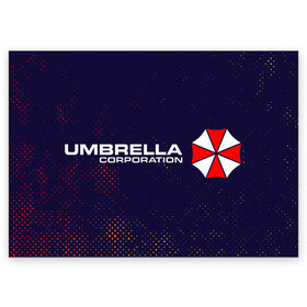 Поздравительная открытка с принтом UMBRELLA CORP / АМБРЕЛЛА в Тюмени, 100% бумага | плотность бумаги 280 г/м2, матовая, на обратной стороне линовка и место для марки
 | 