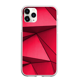 Чехол для iPhone 11 Pro Max матовый с принтом Fragments в Тюмени, Силикон |  | fragments | red | red triangle | shapes | triangles | красный | красный треугольник | треугольники | фигуры | фрагменты