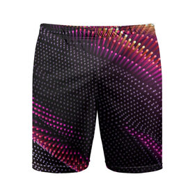 Мужские шорты спортивные с принтом Aralf в Тюмени,  |  | abstraction | convex | lines | pink | points | shapes | wavy | абстракция | волнистый | выпуклый | линии | розовый | точки | формы