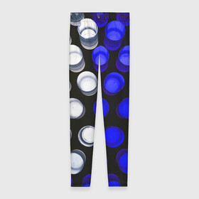 Леггинсы 3D с принтом GGGelt в Тюмени, 80% полиэстер, 20% эластан | Эластичный пояс, зауженные к низу, низкая посадка | abstraction | blue | circles | light | shapes | white | абстракция | белый | круги | свет | синий | формы
