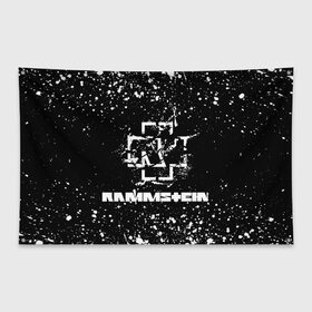 Флаг-баннер с принтом Rammstein в Тюмени, 100% полиэстер | размер 67 х 109 см, плотность ткани — 95 г/м2; по краям флага есть четыре люверса для крепления | music | rammstein | rock | индастриал метал | метал группа | музыка | музыкальная группа | немецкая метал группа | рамштайн | рок | хард рок