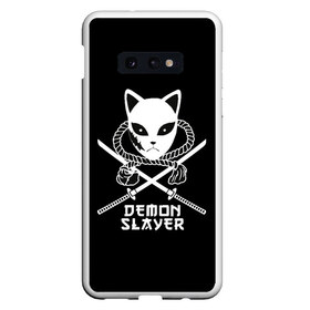 Чехол для Samsung S10E с принтом Demon slayer в Тюмени, Силикон | Область печати: задняя сторона чехла, без боковых панелей | demon | japan | kamado | nedzuko | slayer | tanziro | гию | демонов | зеницу | иероглифы | иноске | камадо | клинок | нэдзуко | рассекающий | стиль | танджиро | танжиро | танзиро | шинобу | япония | японский