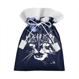 Подарочный 3D мешок с принтом кот в Тюмени, 100% полиэстер | Размер: 29*39 см | Тематика изображения на принте: животные | звери | зевающий кот | кися | кот | котенок | котики | коты | кричащий кот | минимализм | питомцы | прикольные картинки