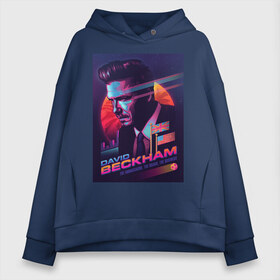 Женское худи Oversize хлопок с принтом Cyberpunk art neon 11-90 в Тюмени, френч-терри — 70% хлопок, 30% полиэстер. Мягкий теплый начес внутри —100% хлопок | боковые карманы, эластичные манжеты и нижняя кромка, капюшон на магнитной кнопке | art | neon aesthetic | neon art | vaporwave art | киберпанк | цифровые файлы