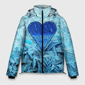 Мужская зимняя куртка 3D с принтом Ледяное сердце в Тюмени, верх — 100% полиэстер; подкладка — 100% полиэстер; утеплитель — 100% полиэстер | длина ниже бедра, свободный силуэт Оверсайз. Есть воротник-стойка, отстегивающийся капюшон и ветрозащитная планка. 

Боковые карманы с листочкой на кнопках и внутренний карман на молнии. | Тематика изображения на принте: christmas | frozen | new year | snow | winter | влюбленные | дед мороз | зима | зимний | лед | любимая жена | любовь | мама | новый год | подарок | рождество | сердечки | снег | снежинки | снежная королева | узоры