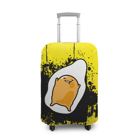 Чехол для чемодана 3D с принтом Gudetama в Тюмени, 86% полиэфир, 14% спандекс | двустороннее нанесение принта, прорези для ручек и колес | gudetama | аниме | веселое яйцо | гудетама | стекающее яйцо | яйцо