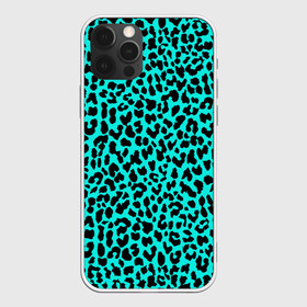 Чехол для iPhone 12 Pro Max с принтом ЛАЗУРНЫЙ ЛЕОПАРД в Тюмени, Силикон |  | гепард | гламур | животные | камуфляж | лазурь | леопард | морской | паттерн | пятна | синий