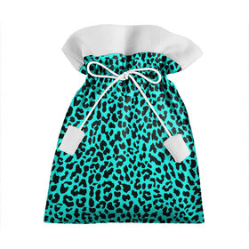 Подарочный 3D мешок с принтом ЛАЗУРНЫЙ ЛЕОПАРД в Тюмени, 100% полиэстер | Размер: 29*39 см | Тематика изображения на принте: гепард | гламур | животные | камуфляж | лазурь | леопард | морской | паттерн | пятна | синий