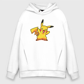 Мужское худи Oversize хлопок с принтом Pikachu из меха в Тюмени, френч-терри — 70% хлопок, 30% полиэстер. Мягкий теплый начес внутри —100% хлопок | боковые карманы, эластичные манжеты и нижняя кромка, капюшон на магнитной кнопке | pikachu | pokemon | pokemongo | аниме | детективпикачу | пикачу | покемон | покемонпикачу | покемоны