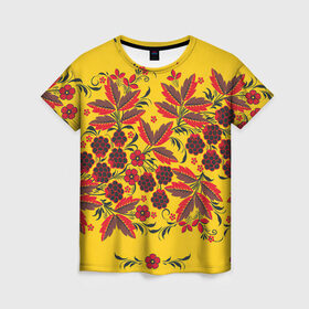 Женская футболка 3D с принтом Запертые цветы в Тюмени, 100% полиэфир ( синтетическое хлопкоподобное полотно) | прямой крой, круглый вырез горловины, длина до линии бедер | 