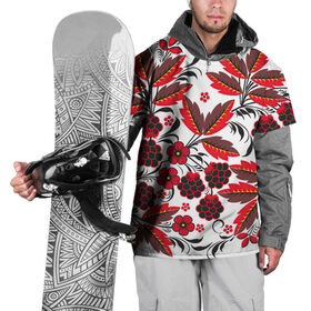 Накидка на куртку 3D с принтом Хохлома в Тюмени, 100% полиэстер |  | Тематика изображения на принте: арт | белый | вектор | красный | народный рисунок | рисунок | хохлома | цветок | цветы | чёрный | ягода | ягоды