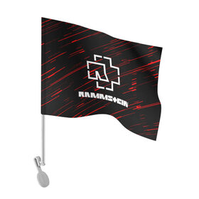 Флаг для автомобиля с принтом Rammstein. в Тюмени, 100% полиэстер | Размер: 30*21 см | music | rammstein | rock | индастриал метал | метал группа | музыка | музыкальная группа | немецкая метал группа | рамштайн | рок | хард рок