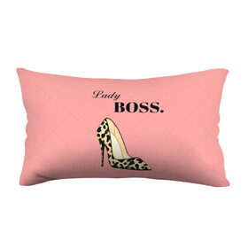 Подушка 3D антистресс с принтом Леди Босс в Тюмени, наволочка — 100% полиэстер, наполнитель — вспененный полистирол | состоит из подушки и наволочки на молнии | Тематика изображения на принте: босс | девушка | леди | леопардовый | пафос | розовый