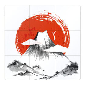 Магнитный плакат 3Х3 с принтом Гора Фудзи в Тюмени, Полимерный материал с магнитным слоем | 9 деталей размером 9*9 см | азия | аниме | гора | гора фудзи | кимоно | китай | манга | сакура | суши | фудзияма | цунами | япония