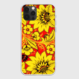 Чехол для iPhone 12 Pro Max с принтом Хохлома в Тюмени, Силикон |  | Тематика изображения на принте: арт | вектор | желтый | зеленый | золотой | красный | народный рисунок | рисунок | хохлома | цветок | цветы | чёрный | ягода | ягоды
