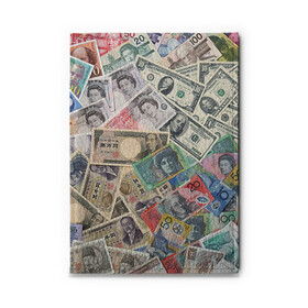 Обложка для автодокументов с принтом Деньги в Тюмени, натуральная кожа |  размер 19,9*13 см; внутри 4 больших “конверта” для документов и один маленький отдел — туда идеально встанут права | арт | банкноты | валюта | деньги | доллары | зеленый | иена | красный | серый | синий | фунт стерлингов | юани