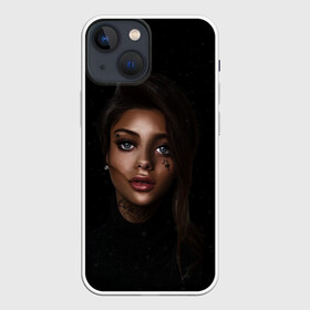 Чехол для iPhone 13 mini с принтом Girl DARK в Тюмени,  |  | dark | girl | девушка | звезда | инсомния | тату | татуировка
