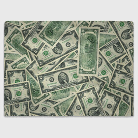 Плед 3D с принтом Доллар в Тюмени, 100% полиэстер | закругленные углы, все края обработаны. Ткань не мнется и не растягивается | 100 долларов | арт | банкноты | валюта | деньги | доллар | зеленый | рисунок | сто | сто долларов