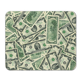 Коврик для мышки прямоугольный с принтом Доллар в Тюмени, натуральный каучук | размер 230 х 185 мм; запечатка лицевой стороны | 100 долларов | арт | банкноты | валюта | деньги | доллар | зеленый | рисунок | сто | сто долларов
