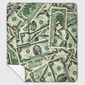 Плед с рукавами с принтом Доллар в Тюмени, 100% полиэстер | Закругленные углы, все края обработаны. Ткань не мнется и не растягивается. Размер 170*145 | Тематика изображения на принте: 100 долларов | арт | банкноты | валюта | деньги | доллар | зеленый | рисунок | сто | сто долларов