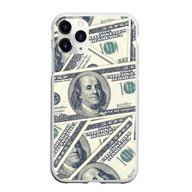 Чехол для iPhone 11 Pro Max матовый с принтом Доллары в Тюмени, Силикон |  | 100 долларов | арт | банкноты | валюта | деньги | доллары | зеленый | зелень | сто | сто долларов