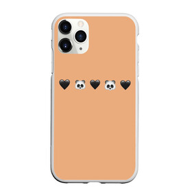 Чехол для iPhone 11 Pro Max матовый с принтом смайлы пандочки и сердечки в Тюмени, Силикон |  | Тематика изображения на принте: панда | пандочка | пандочки | панды | панды и черные сердечки | сердечки | сердца | смайлики | смайлы | черное сердце