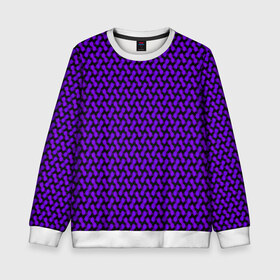 Детский свитшот 3D с принтом Dorri в Тюмени, 100% полиэстер | свободная посадка, прямой крой, мягкая тканевая резинка на рукавах и понизу свитшота | Тематика изображения на принте: abstraction | pattern | purple | shapes | абстракция | паттерн | фиолетовый | формы