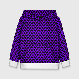 Детская толстовка 3D с принтом Dorri в Тюмени, 100% полиэстер | двухслойный капюшон со шнурком для регулировки, мягкие манжеты на рукавах и по низу толстовки, спереди карман-кенгуру с мягким внутренним слоем | abstraction | pattern | purple | shapes | абстракция | паттерн | фиолетовый | формы