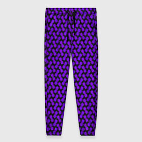 Женские брюки 3D с принтом Dorri в Тюмени, полиэстер 100% | прямой крой, два кармана без застежек по бокам, с мягкой трикотажной резинкой на поясе и по низу штанин. В поясе для дополнительного комфорта — широкие завязки | abstraction | pattern | purple | shapes | абстракция | паттерн | фиолетовый | формы