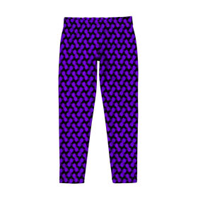 Детские леггинсы 3D с принтом Dorri в Тюмени, полиэстер 85%, спандекс 15% | эластичный пояс, зауженный крой | Тематика изображения на принте: abstraction | pattern | purple | shapes | абстракция | паттерн | фиолетовый | формы