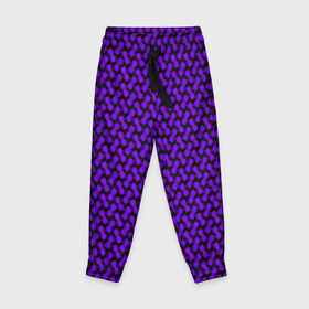 Детские брюки 3D с принтом Dorri в Тюмени, 100% полиэстер | манжеты по низу, эластичный пояс регулируется шнурком, по бокам два кармана без застежек, внутренняя часть кармана из мелкой сетки | abstraction | pattern | purple | shapes | абстракция | паттерн | фиолетовый | формы