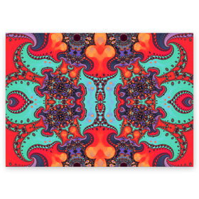 Поздравительная открытка с принтом Jecson в Тюмени, 100% бумага | плотность бумаги 280 г/м2, матовая, на обратной стороне линовка и место для марки
 | abstraction | colorful | fractal | pattern | shape | абстракция | разноцветный | узор | формы | фрактал