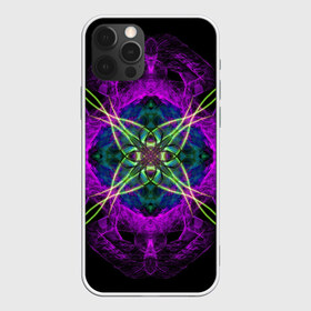 Чехол для iPhone 12 Pro Max с принтом Terol в Тюмени, Силикон |  | abstraction | colorful | fractal | geometry | mandala | neon | pattern | pink | sacral | абстракция | геометрия | неон | разноцветный | розовый | сакральный | узор | фрактал