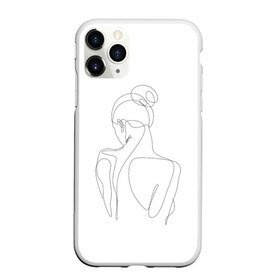 Чехол для iPhone 11 Pro Max матовый с принтом одной линией силуэт девушки в Тюмени, Силикон |  | Тематика изображения на принте: девушка | женщина | минимализм | не отрывая руки | одной линией | силуэт | чб | черная линия