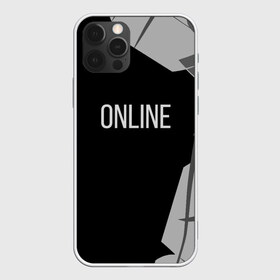 Чехол для iPhone 12 Pro Max с принтом Online в Тюмени, Силикон |  | online | абстракция | камуфляж | онлайн | ч б | черно белое