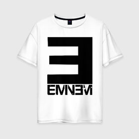 Женская футболка хлопок Oversize с принтом EMINEM в Тюмени, 100% хлопок | свободный крой, круглый ворот, спущенный рукав, длина до линии бедер
 | eminem | rap | актёр | американский рэпер | композитор | маршалл | продюсер | рэп | рэпер | эминем