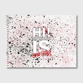 Альбом для рисования с принтом HI! MY NAME IS SLIM SHADY в Тюмени, 100% бумага
 | матовая бумага, плотность 200 мг. | eminem | rap | актёр | американский рэпер | композитор | маршалл | продюсер | рэп | рэпер | эминем